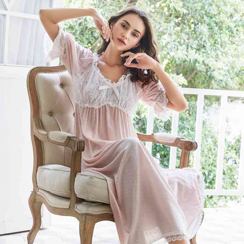 Women's Sleepwear Nightgown Cotton Lace Long Romantic Summer Princess sweet Style EXEV, Pink
Women's Sleepwear Nightgown Cotton Lace Long Romantic Summer Princess sweet Style EXEV, Pink
