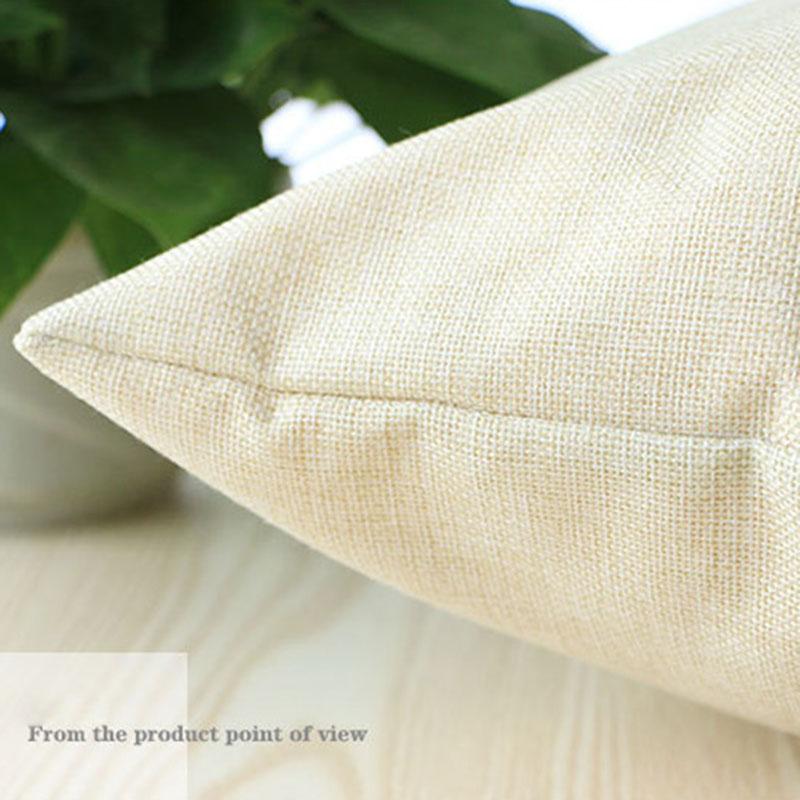 Blank Solid Color Cushion Cover For Thermo Transfer Digital Printing Painting DIY Polyester Linen Sofa Pillow Case Hand Stamping Cushion/Dec