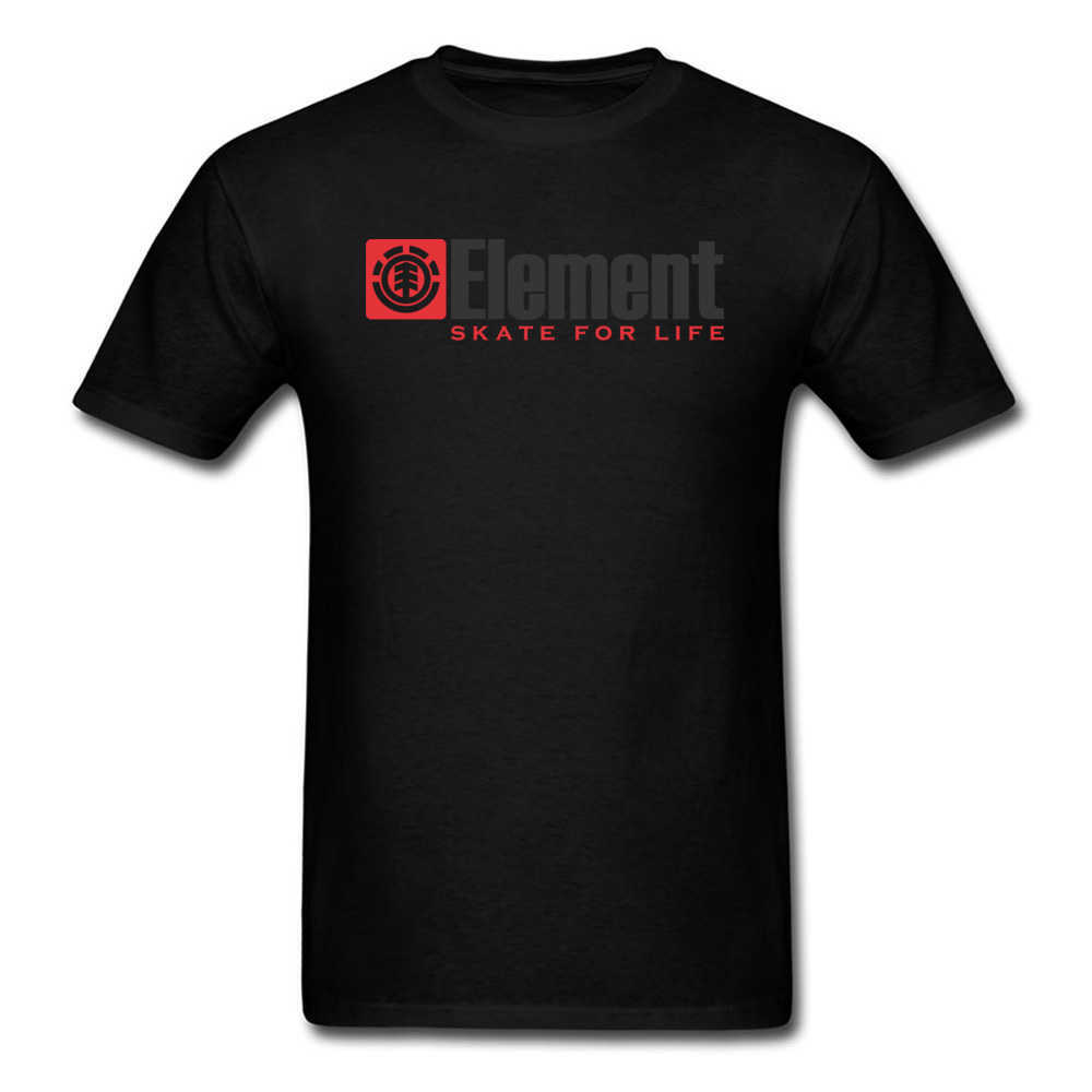 Element T-shirt Men Skater T Shirt Skate For Life Tops & Tees Simple Letter Tshirt Custom Cotton White Clothes Plus Size 210629
