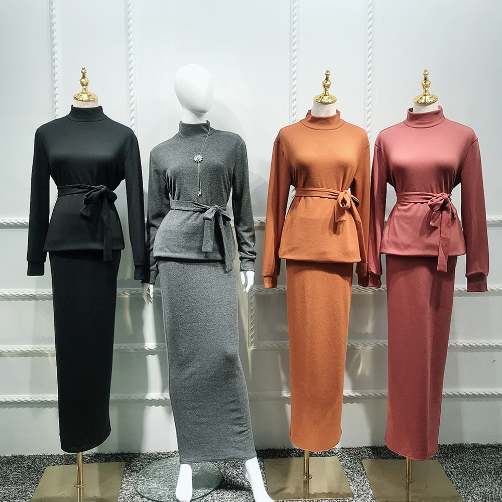 Long Two Piece Knit Set Women Abaya Dubai Muslim 2 Piece Knitted Tops Skirts Suits For Womens Conjunto Feminino Ensemble Femme
Long Two Piece Knit Set Women Abaya Dubai Muslim 2 Piece Knitted Tops Skirts Suits For Womens Conjunto Feminino Ensemble Femme