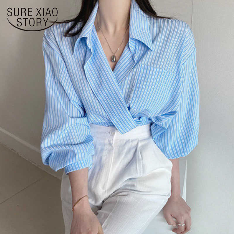 Gentle Chic Pocket Striped Women Shirts Summer Autumn V-neck Loose Female Blouse Elegant Lady White Tops Blusas Mujer 12375 210527, Blue
Gentle Chic Pocket Striped Women Shirts Summer Autumn V-neck Loose Female Blouse Elegant Lady White Tops Blusas Mujer 12375 210527, Blue