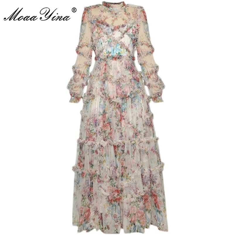 MoaaYina Fashion Designer dress Spring Women' Dress Lantern Sleeve Mesh Print Cascading Ruffle Vacation Ball Gown Dresses 210701, Black
MoaaYina Fashion Designer dress Spring Women' Dress Lantern Sleeve Mesh Print Cascading Ruffle Vacation Ball Gown Dresses 210701, Black