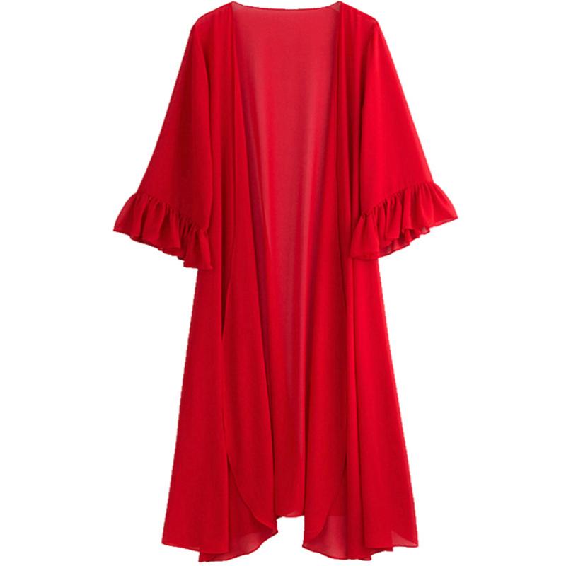 Plus Size Outerwear & Coats Women Sun Protection Chiffon Loose Clothing Summer Solid Ruffles Cardigan Holiday Beach Party Outwear L-8XL, Black
Plus Size Outerwear & Coats Women Sun Protection Chiffon Loose Clothing Summer Solid Ruffles Cardigan Holiday Beach Party Outwear L-8XL, Black