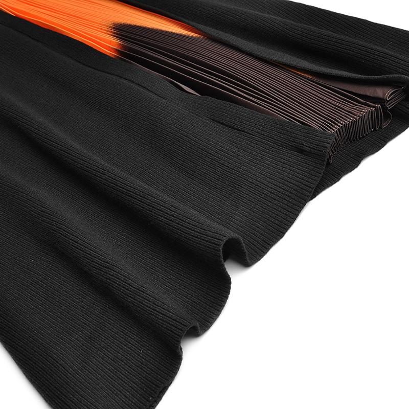 Office Look Luxury Sweater Dress Women Knitted 2021 Designer Runway Sashes Knitting Long Sleeve Patchwork Pleated Dresses Casual