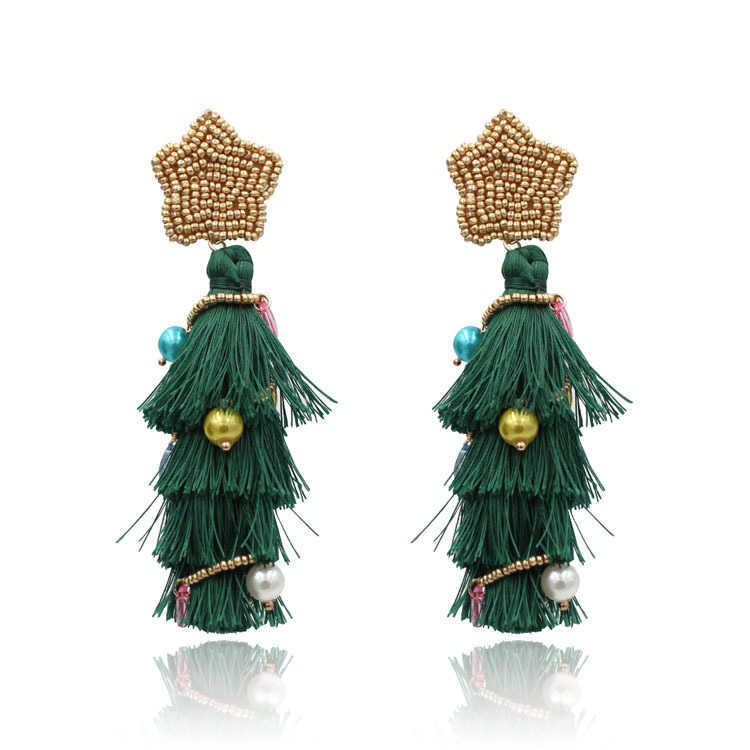 Design Bohemian Tassel Earrings for Women Christmas Tree Tassel Earrings Statement Earrings Fashion Beaded Dangle Earring Boho Jewelry
Design Bohemian Tassel Earrings for Women Christmas Tree Tassel Earrings Statement Earrings Fashion Beaded Dangle Earring Boho Jewelry