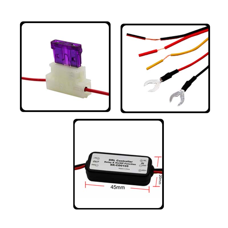 DRL Controllers Car LED Daytime Running Light Relay Harness Dimmer On/Off 12-18V Fog Lights Controller