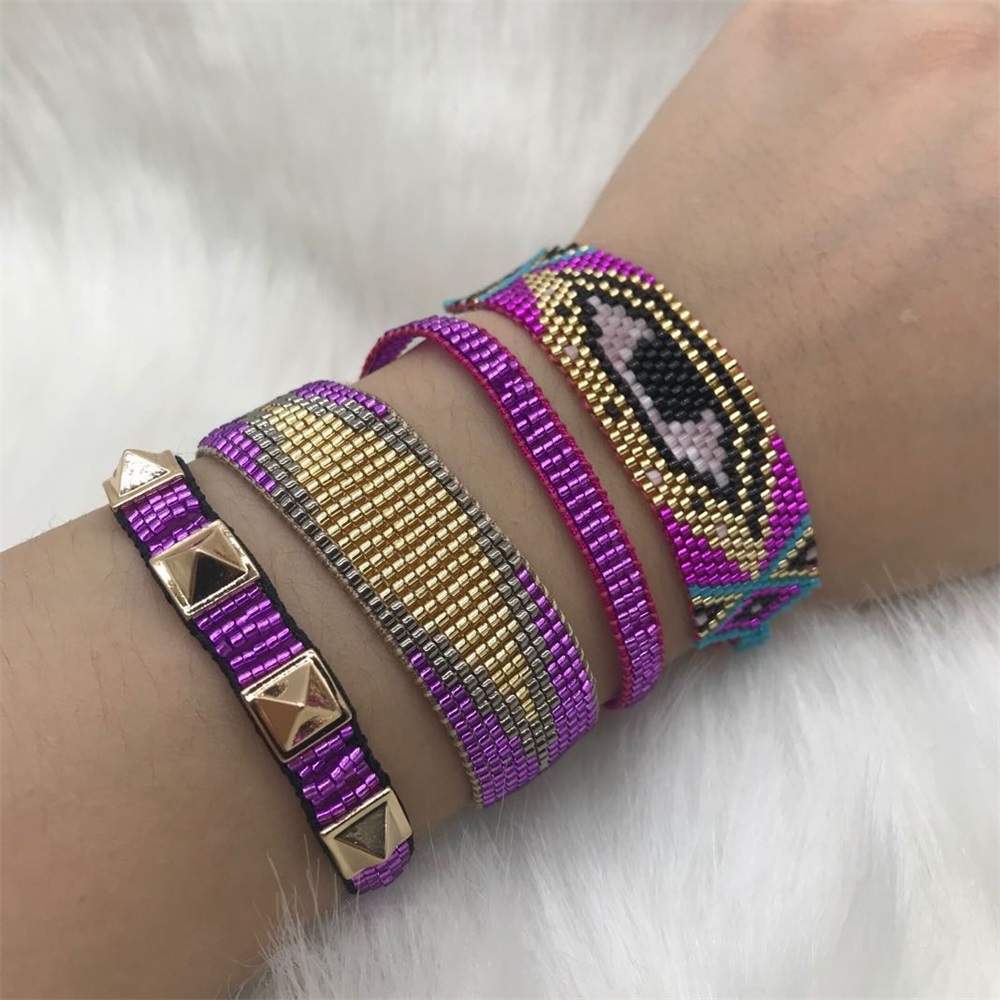 ZHONGVI Bracelet Women Fashion Rivet Charm Bracelets Turkish Miyuki Jewelry Glass Beaded Evil Eye Pulseras Femme Handmade 2020
ZHONGVI Bracelet Women Fashion Rivet Charm Bracelets Turkish Miyuki Jewelry Glass Beaded Evil Eye Pulseras Femme Handmade 2020