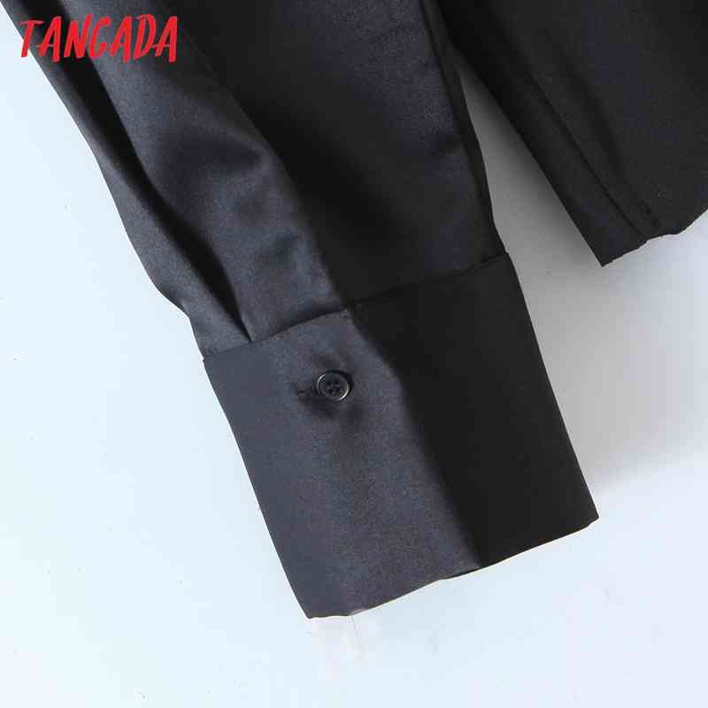 Women Solid Black Shirt Playsuits Long Sleeve Turn Down Collar Rompers Ladies Sexy Chic Jumpsuits QW90 210416
