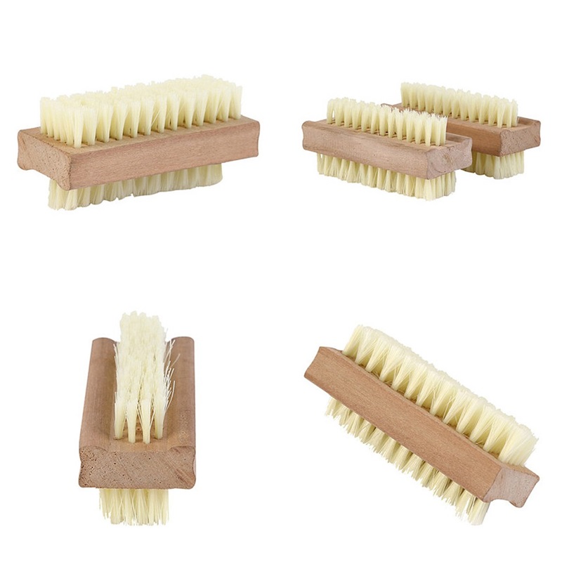 Wooden Massage Brush Two Sided Hand Nails Cleaning Product Compact Delicate Convenient Brushes High Quality Free shipping