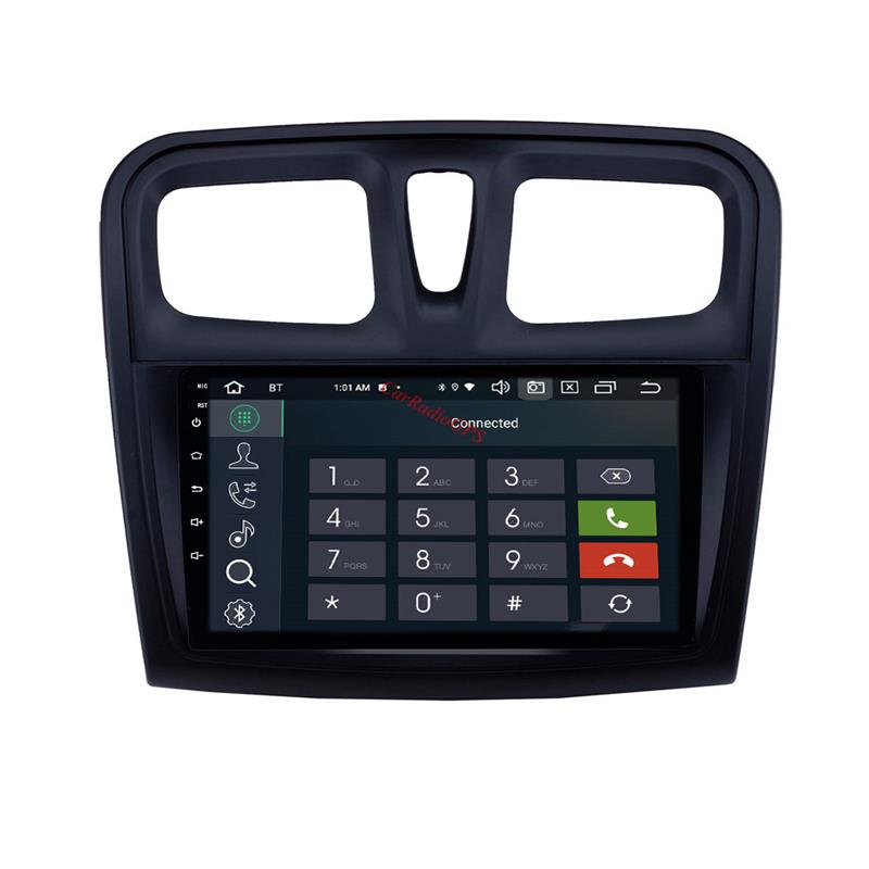 Car Dvd Player for Renault Sandero 2012-2017 Multimedia System Gps Naviagation 9 Inch Touch Screen Stereo Support Steer Wheel Control Obd