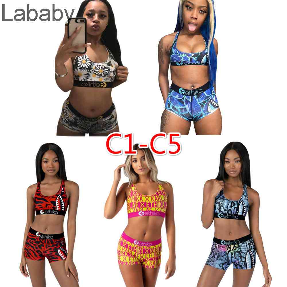 Women Swimwear Two Piece Ethika Set Crop Top Vest Swim Shorts Trunks Boxers Patchwork Shark Camo Swimsuits Bikini Summer Clothes, Gray
Women Swimwear Two Piece Ethika Set Crop Top Vest Swim Shorts Trunks Boxers Patchwork Shark Camo Swimsuits Bikini Summer Clothes, Gray