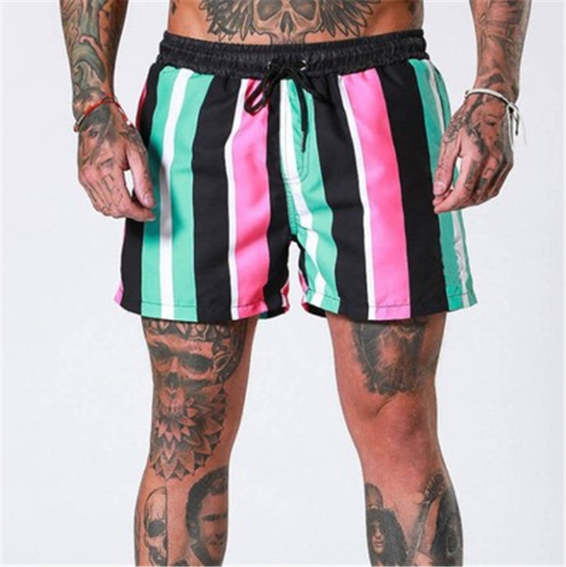 Mens Stripe Pattern Beach Shorts Fashion Trend Breathable Drawstring Fitness Scanties Summer Male Running Sports Training Casual Short Pants
Mens Stripe Pattern Beach Shorts Fashion Trend Breathable Drawstring Fitness Scanties Summer Male Running Sports Training Casual Short Pants