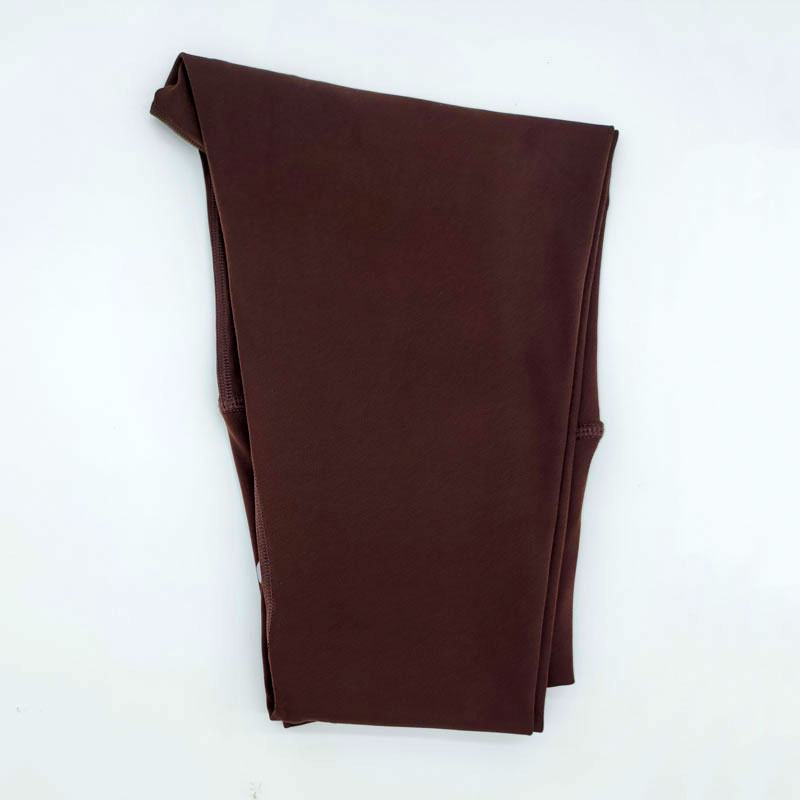 037B-High Rise Tights Solid Color Yoga Pants have T-line Elastic Leggings Naked Feeling Sweatpants Women Trousers with Waistband Pocket