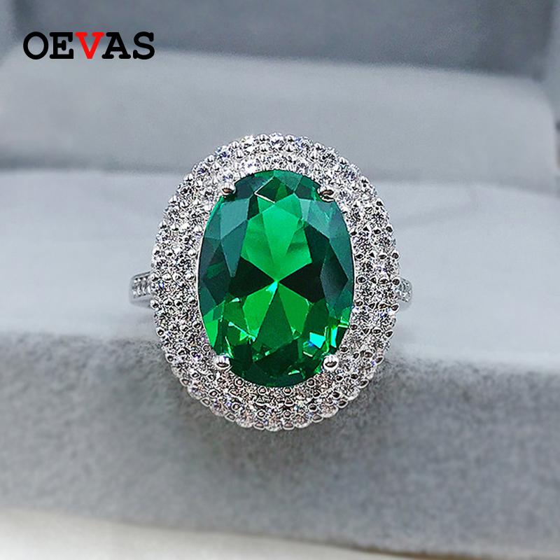 Cluster Rings OEVAS 100% 925 Sterling Silver Sparkling Oval Green Zircon Wedding For Women Engagement Party Fine Jewelry Gifts Wholesale, Golden;silver
Cluster Rings OEVAS 100% 925 Sterling Silver Sparkling Oval Green Zircon Wedding For Women Engagement Party Fine Jewelry Gifts Wholesale, Golden;silver