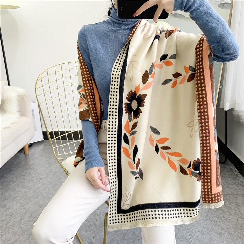 Scarves Women Winter Scarf Flower Grass Print Cashmere Pashmina Lady Thick Warm Blanket Shawl Wraps 2021
Scarves Women Winter Scarf Flower Grass Print Cashmere Pashmina Lady Thick Warm Blanket Shawl Wraps 2021