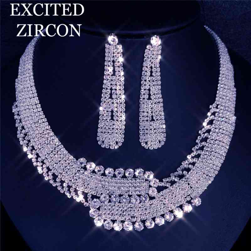 Fashion Necklace Earrings Set Wedding Bride Bridesmaid Exquisite Luxury Jewelry Accessories Women Attending Banquet
Fashion Necklace Earrings Set Wedding Bride Bridesmaid Exquisite Luxury Jewelry Accessories Women Attending Banquet