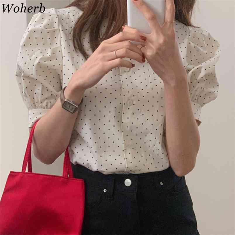 Temperament Shirts Women O Neck Korean Two-wear Polka Dot Blusas Puff Short Sleeve Tops Fashion Mujer De Moda 210519, Photo color
Temperament Shirts Women O Neck Korean Two-wear Polka Dot Blusas Puff Short Sleeve Tops Fashion Mujer De Moda 210519, Photo color