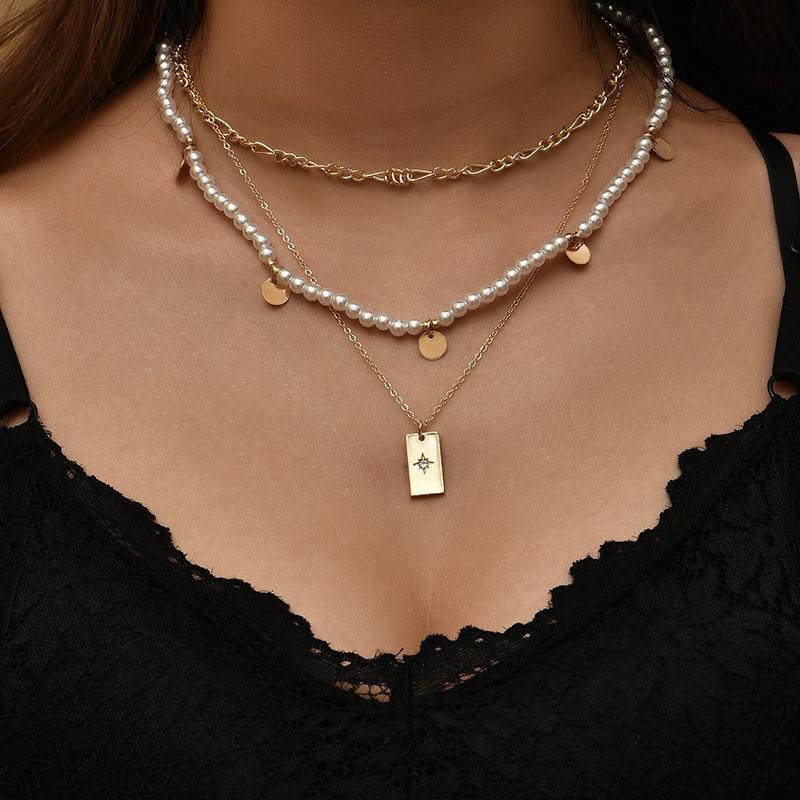 Pendant Necklaces Gold Color Choker Necklace For Women 3 Layers Sequins Pearls Chain & Pendants Velvet Chokers Fashion Jewelry
Pendant Necklaces Gold Color Choker Necklace For Women 3 Layers Sequins Pearls Chain & Pendants Velvet Chokers Fashion Jewelry