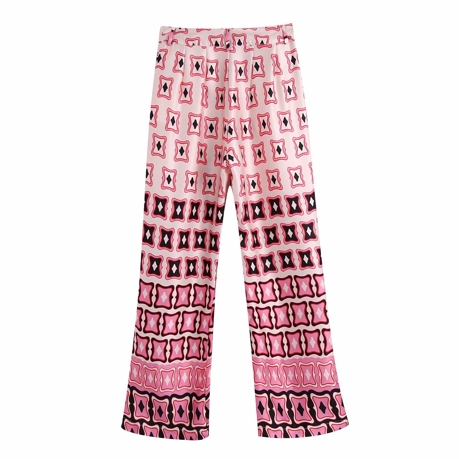 Summer Style Western-style Print Women's Bell Bottom Pants Harajuku Chic Female Pants 210507