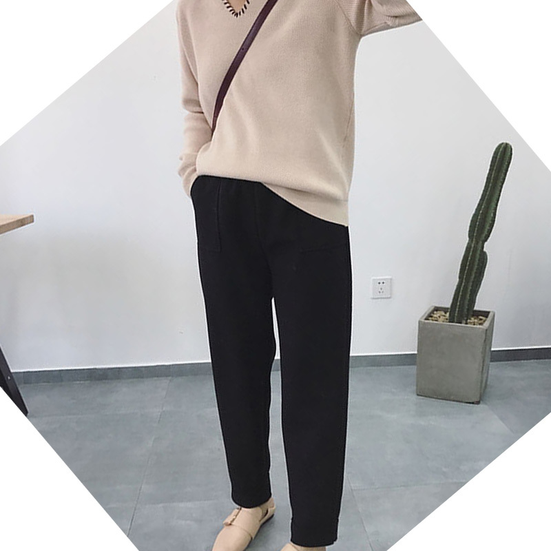 Casual Female Trousers Loose Harem Pants Autumn and Winter Women Korean Style Ankle-length Joker High Waist Pants 6993 50 210518