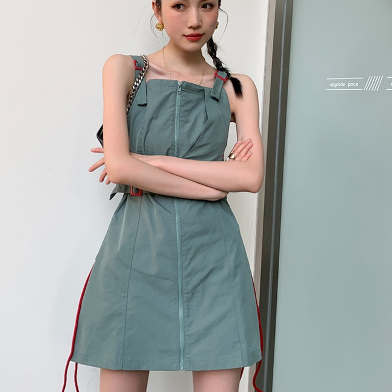 Women Dress Suspender Camisole Sleeveless Dresses Sweet Temperament Sexy Slim Fashion Summer 2H506 210526