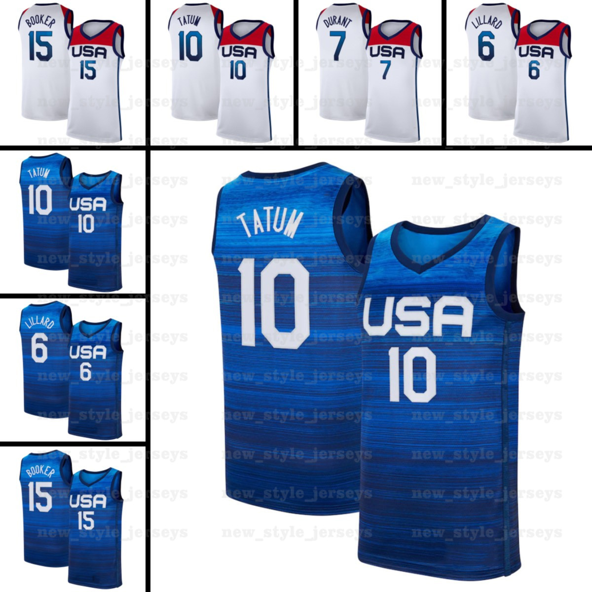 Devin 15 Booker Damian Lillard Kevin 7 Durant Basketball Jerseys USA 2021 Summer Olympics Jayson 10 Tatum White Navy Jerseys z8, Color1
Devin 15 Booker Damian Lillard Kevin 7 Durant Basketball Jerseys USA 2021 Summer Olympics Jayson 10 Tatum White Navy Jerseys z8, Color1