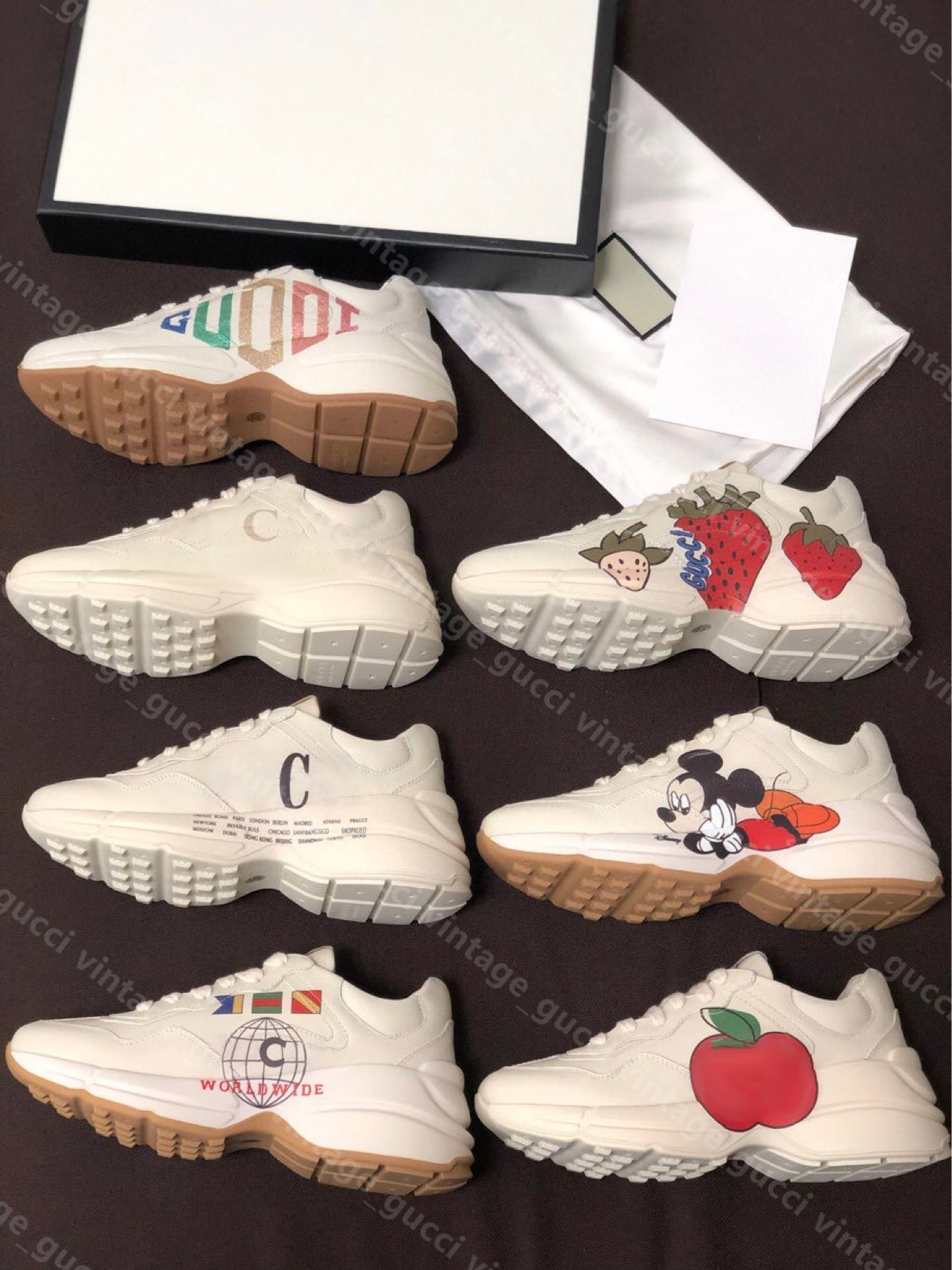 Newest Women Luxurys Designers Shoes Rhyton leather sneaker mens High Top Sneakers with Strawberry wave mouth Tiger print Luxury Vintage Trainers, Black 
Newest Women Luxurys Designers Shoes Rhyton leather sneaker mens High Top Sneakers with Strawberry wave mouth Tiger print Luxury Vintage Trainers, Black