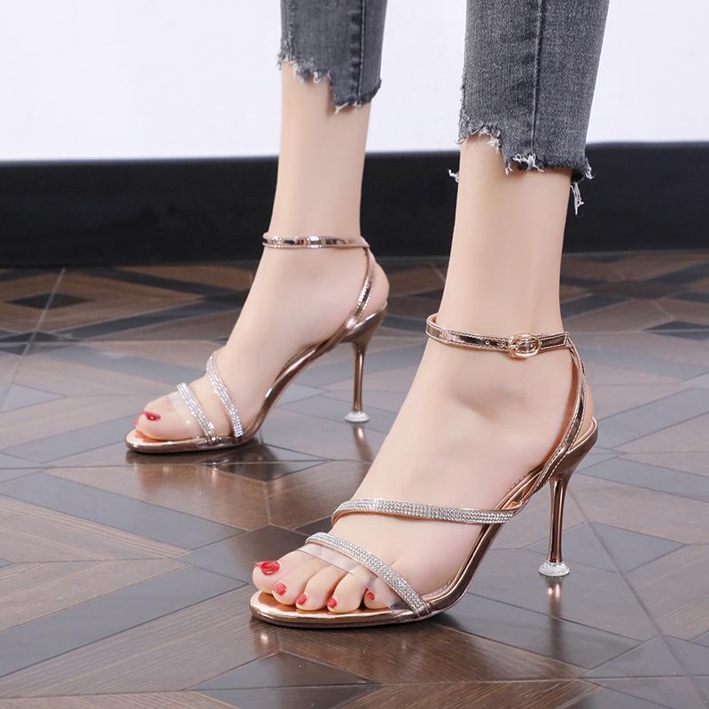 Fashion Word Buckle Women's Shoes Summer 2021 Exquisite Rhinestone Transparent Sandals Sexy Temperament Stilettos Dress, Champagne
Fashion Word Buckle Women's Shoes Summer 2021 Exquisite Rhinestone Transparent Sandals Sexy Temperament Stilettos Dress, Champagne