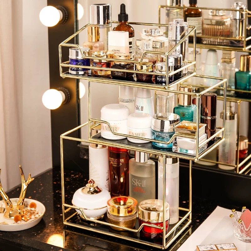 Nordic Fashion Rotating Cosmetic Desktop Storage Box Transparent Makeup Storage Shelf 2 Tiers Tray Dressing Table Finishing Rack
Nordic Fashion Rotating Cosmetic Desktop Storage Box Transparent Makeup Storage Shelf 2 Tiers Tray Dressing Table Finishing Rack