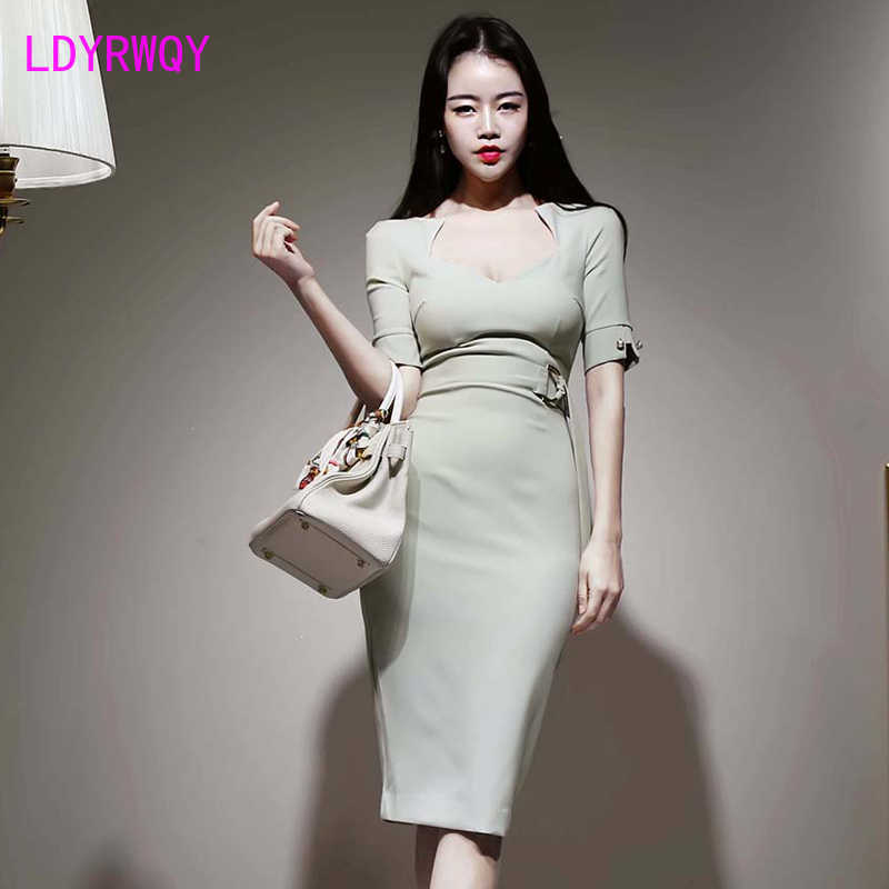 summer Korean women' sexy square collar waist tie slim split hip dress Knee-Length Sheath 210603, Green
summer Korean women' sexy square collar waist tie slim split hip dress Knee-Length Sheath 210603, Green