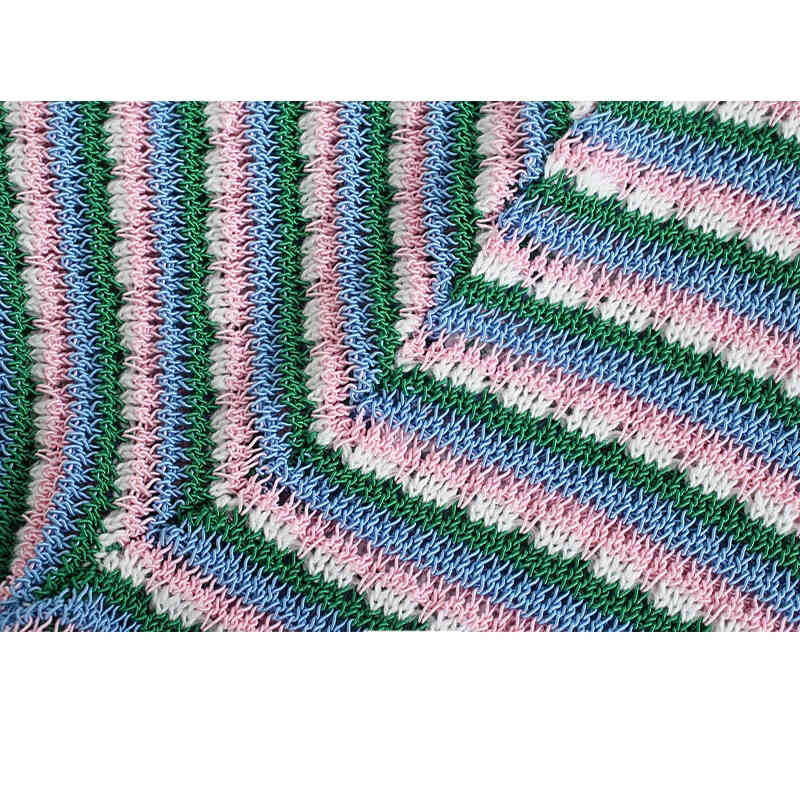 Lucyever Spring Summer Stripe Knitted T-shirt Women Fashion Slim Turndown Collar Woman Shirts Elegant Solid Chic Pullover 210521wtt