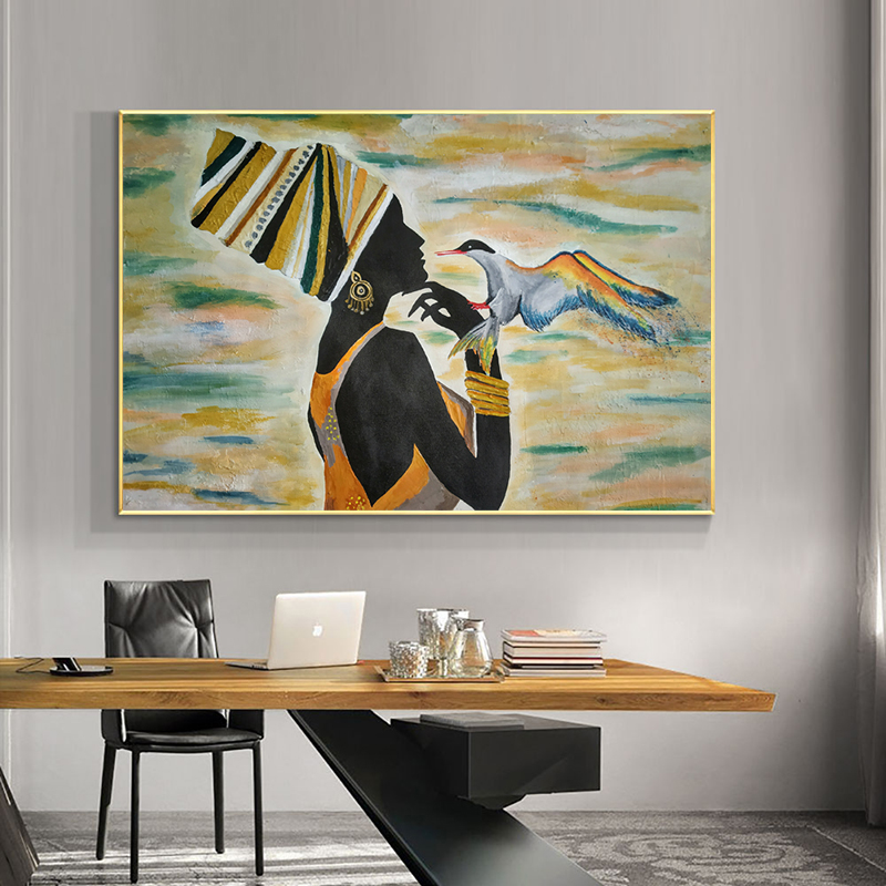 African Woman Bird Posters Indoor Decoration Wall Art Pictures For Living Room Painting Canvas Prints Home Decor Wall Painting
African Woman Bird Posters Indoor Decoration Wall Art Pictures For Living Room Painting Canvas Prints Home Decor Wall Painting