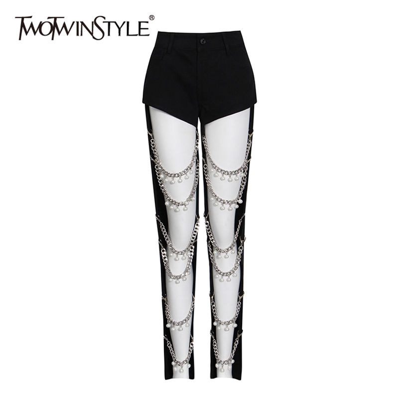 Black Patchwork Chain Jeans For Women High Waist Casual Streetwear Pants Female Fashion Clothing Stylish 210521
Black Patchwork Chain Jeans For Women High Waist Casual Streetwear Pants Female Fashion Clothing Stylish 210521