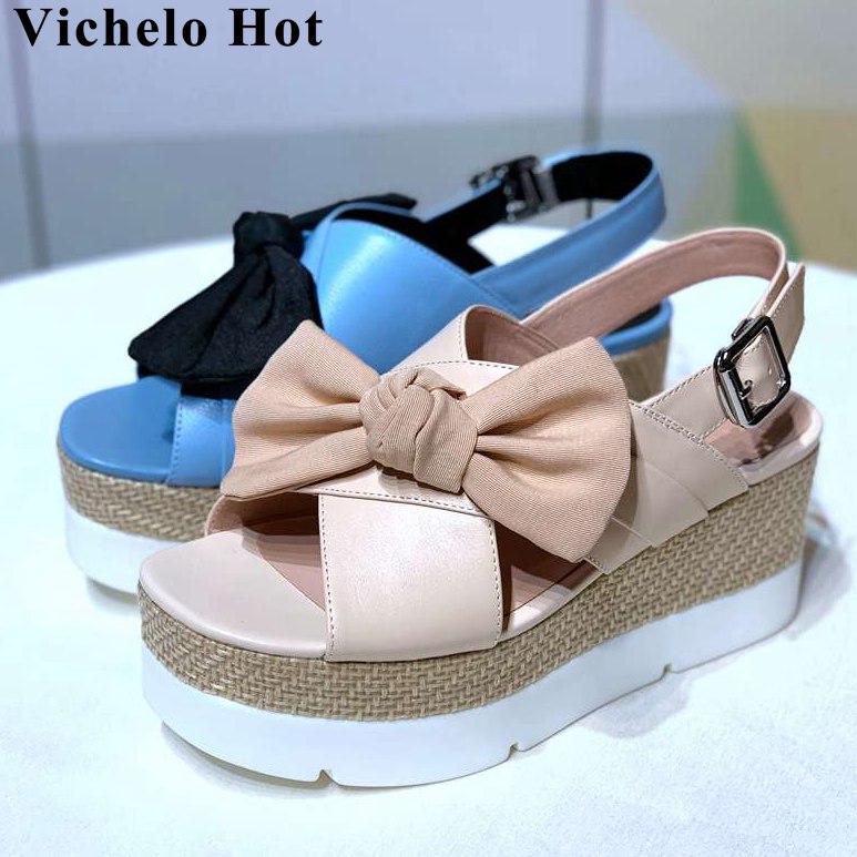 Vichelo Real Cow Leather Butterfly-knot Decoration Gladiator Shoes Large Size Buckle Strap Women Sandals Dating L11, Black
Vichelo Real Cow Leather Butterfly-knot Decoration Gladiator Shoes Large Size Buckle Strap Women Sandals Dating L11, Black
