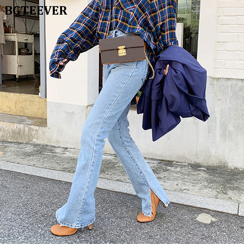 BGTEEVER Fashion Women Denim Jeans High-waist Flare Jeans for Women Side Split Jeans Vintage Female Long Denim Pant Capris 2021, Blue
BGTEEVER Fashion Women Denim Jeans High-waist Flare Jeans for Women Side Split Jeans Vintage Female Long Denim Pant Capris 2021, Blue