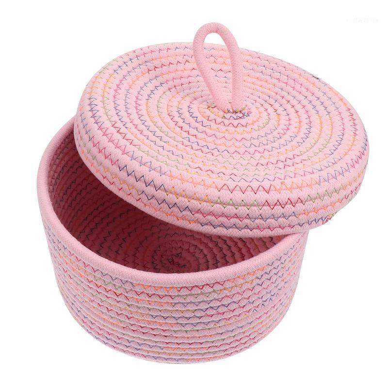 Storage Baskets 1PC Delicate Cotton Rope Woven Household Desktop Basket With Lid
Storage Baskets 1PC Delicate Cotton Rope Woven Household Desktop Basket With Lid
