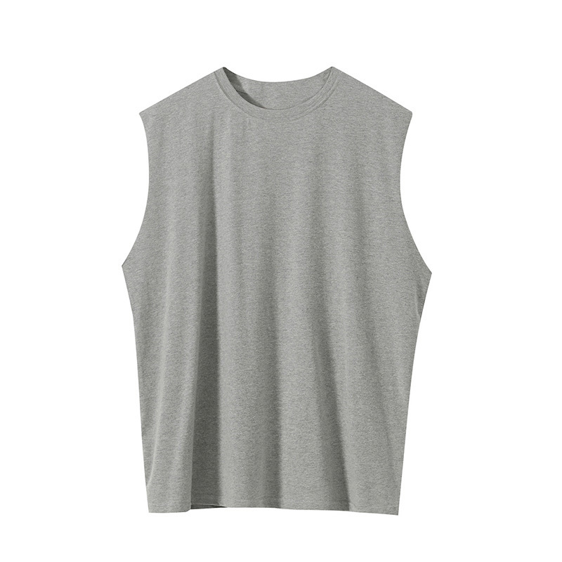 IEFB Men's Wear Ins Summer Korean Fashion Men's Loose Pure White Cantilevered Vest Fitness Sports Sleeveless Tank Tops 9Y5459 210524