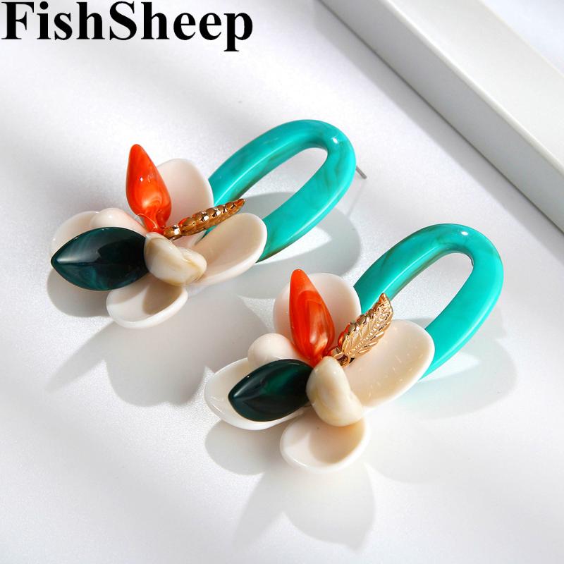 Dangle & Chandelier Korean Fashion Bohemian Big Acrylic Flower Drop Earrings For Women Boho Blue Wedding Party Resin Jewelry Gifts, Silver
Dangle & Chandelier Korean Fashion Bohemian Big Acrylic Flower Drop Earrings For Women Boho Blue Wedding Party Resin Jewelry Gifts, Silver