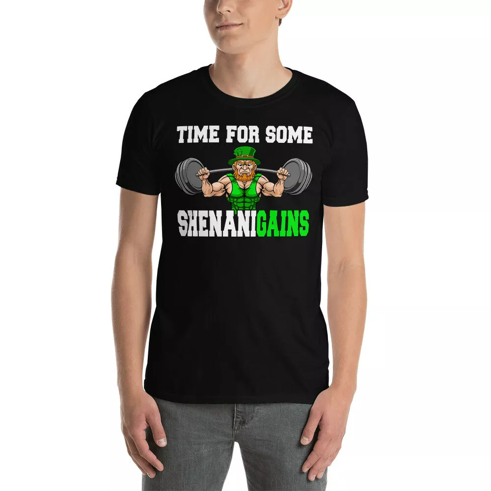 Time For The Shenanigains St Patrick's Day Gym Irish Lifting Leprechaun T-Shirt, White;black
Time For The Shenanigains St Patrick's Day Gym Irish Lifting Leprechaun T-Shirt, White;black