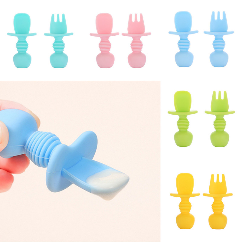 Utensil Baby Silicone Spoon Fork Set Feeding Scoop Teether Tableware Short Handle Cycle Food Grade Ins Dish Plate
Utensil Baby Silicone Spoon Fork Set Feeding Scoop Teether Tableware Short Handle Cycle Food Grade Ins Dish Plate