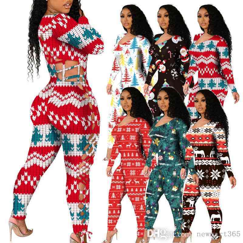 New Christmas Designer Women Jumpsuits Long Sleeve Pants Bodysuit Sexy Low Chest Large Tight Printed Rompers Hollow Out Onesies, Picture color
New Christmas Designer Women Jumpsuits Long Sleeve Pants Bodysuit Sexy Low Chest Large Tight Printed Rompers Hollow Out Onesies, Picture color