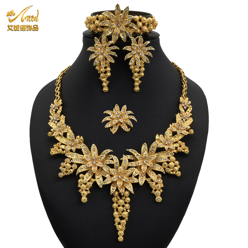 Bridal African Necklace Sets For Women Indian Dubai Gold Jewelry Set Earrings Ring Bracelet Nigerian Wedding Brazilian Wholesaleg
Bridal African Necklace Sets For Women Indian Dubai Gold Jewelry Set Earrings Ring Bracelet Nigerian Wedding Brazilian Wholesaleg