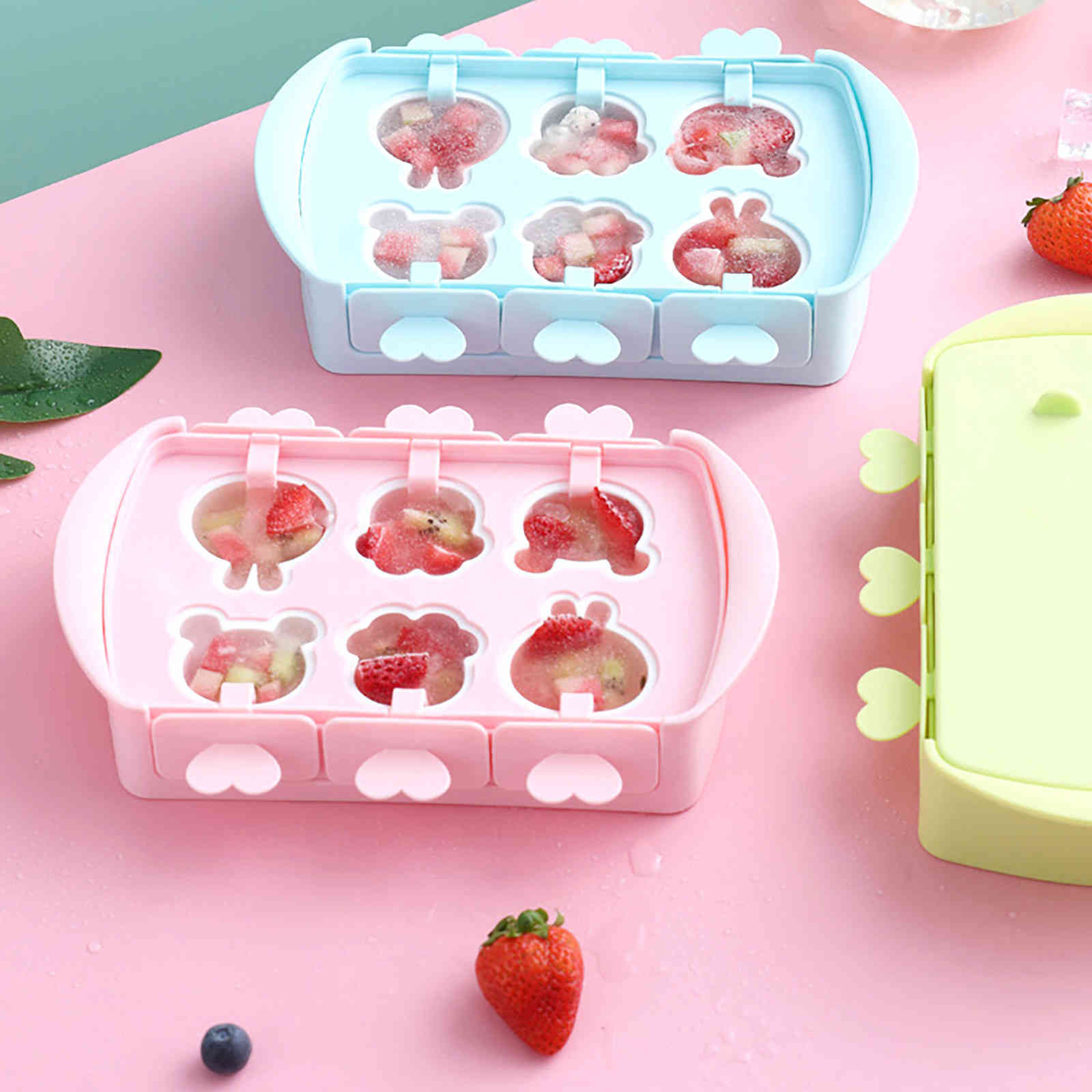 Diy home-made popsicle mold silicone cream form jelly ice ball maker baby food supplement popsicle stick kitchen tool