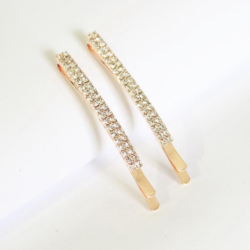Girl Crystal Rhinestone Hair Clips Lady Women Barrette Colored Blue Red Diamond Hairpin BB Clips Headdress Hairs Accessories