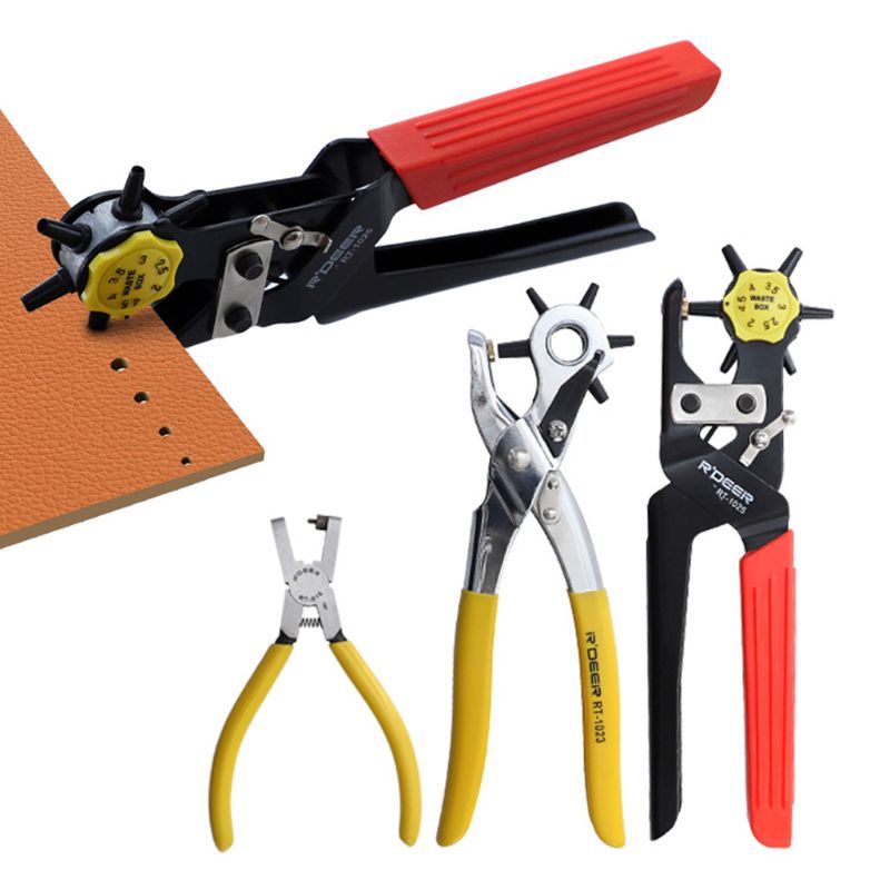 Rigid Leather strap Perforator Tang Eyes Puncher Sewing machine Tas Setter