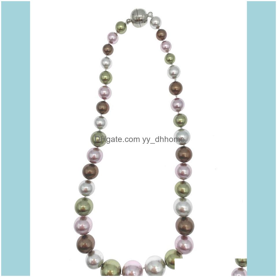 Necklaces & Pendants Jewelrygraduated Sizes Multicolor Shell Pearls Necklace Magnetic Clasp Short Style For Women And Girls Gifts 18 Inch Ch
Necklaces & Pendants Jewelrygraduated Sizes Multicolor Shell Pearls Necklace Magnetic Clasp Short Style For Women And Girls Gifts 18 Inch Ch