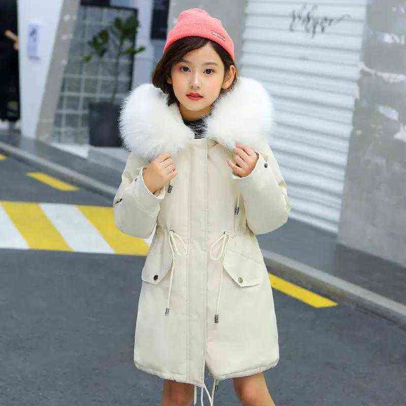 Winter Jacket for Girl clothes Russian Children parka Snowsuit Plus Velvet Warm Hooded Outerwear Coat Kids Teenage clothing 211027