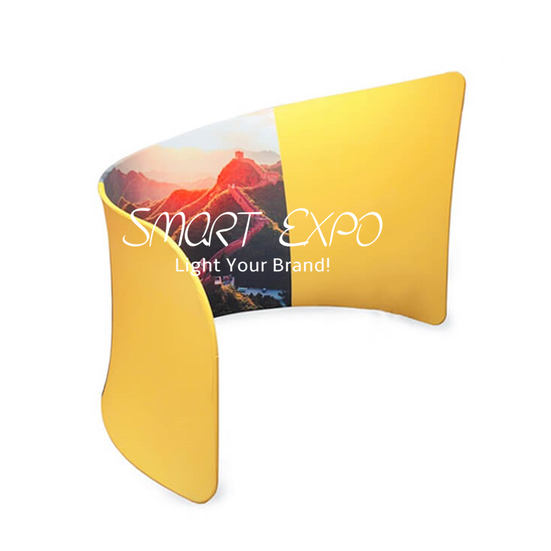 Semi-circle Backdrop Wall Advertising Display For Exhibition Show Store Promotion with Double Tension Fabric Printing Portable Carry Bag