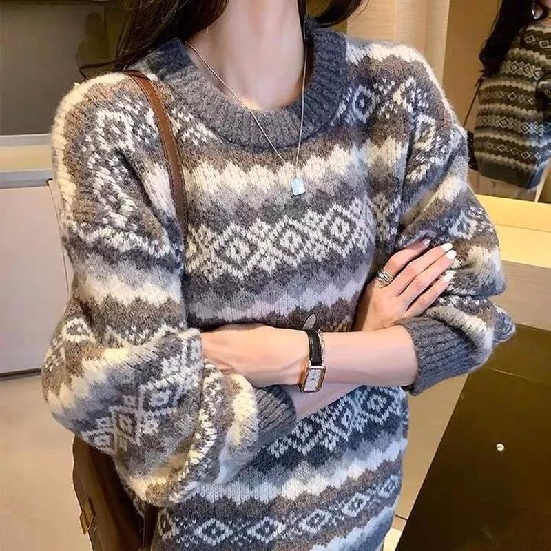 Women's Sweaters Women Pullover Autumn And Winter Wild Metal Sweater Female Retro Short Students Korean O Neck Loose Sleeve Lazy Knit Thick, White;black
Women's Sweaters Women Pullover Autumn And Winter Wild Metal Sweater Female Retro Short Students Korean O Neck Loose Sleeve Lazy Knit Thick, White;black