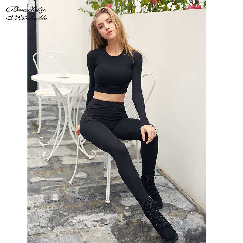 BRADELY MICHELLE Women Sexy Slim Skinny Solid High Elastic Waist Cotton Ankle-Length Leggings 210820